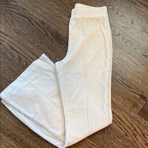Aerie Cream Relaxed Fit Joggers